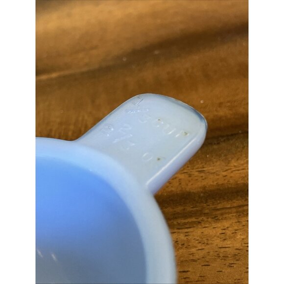 Vintage Delphite Blue Milk Glass 1/3 Cup Measuring Tab Handle - Picture 2 of 10